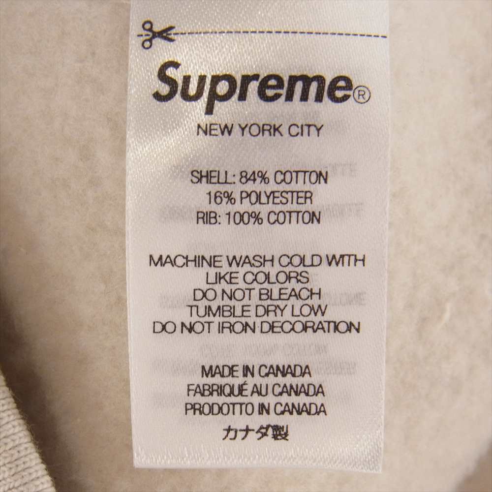 Supreme シュプリーム 22AW Small Box Logo Hooded Sweatshirt スモール ボックスロゴ フーデッド スウェット プルオーバ― パーカー ベージュ ベージュ系 L【新古品】【未使用】【中古】