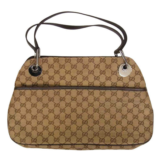 GUCCI グッチ 121023 GGキャンバス トート ハンド バッグ ブラウン系【中古】