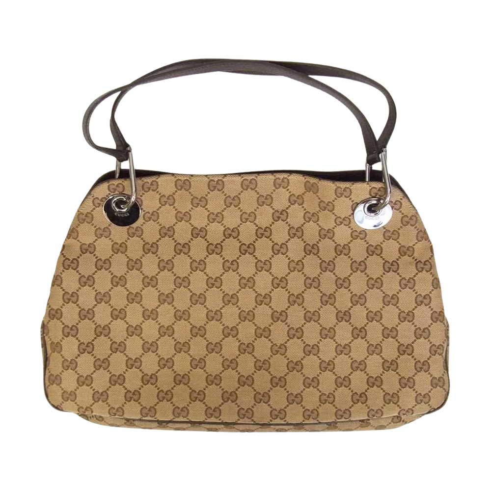 GUCCI グッチ 121023 GGキャンバス トート ハンド バッグ ブラウン系【中古】