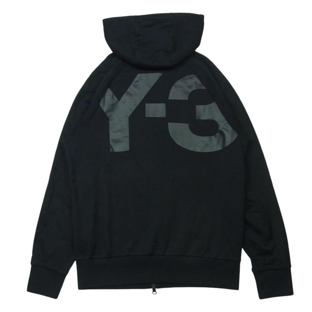 Yohji Yamamoto ヨウジヤマモト CY6900 Y-3 ワイスリー CLASSIC HOODIE クラシック ロゴ プリント ジップ フーディー パーカー ブラック系 S【中古】