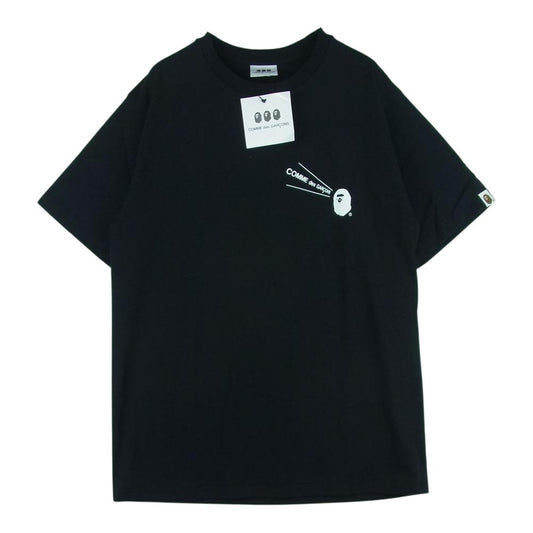 COMME des GARCONS コムデギャルソン 001TEG221913X A BATHING APE アベイシングエイプ プリント 半袖 Tシャツ ブラック系 M【美品】【中古】