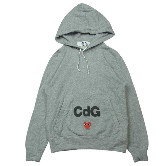 COMME des GARCONS コムデギャルソン AD2020 AE-T104 PLAY プレイ PLAY TOGETHER プルオーバー パーカー グレー系 S【中古】