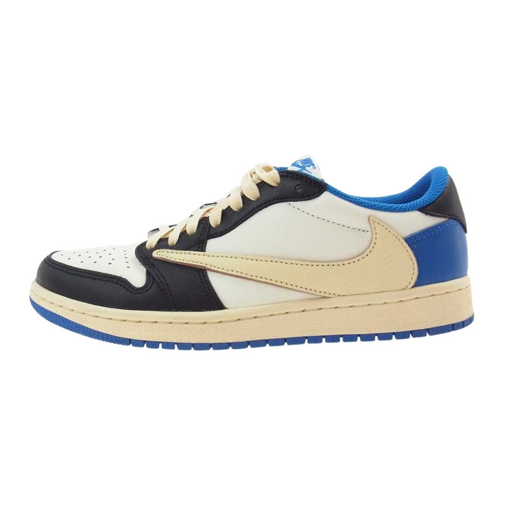 NIKE ナイキ DM7866-140 Travis Scott トラヴィススコット Fragment Design フラグメントデザイン Air Jordan 1 Low エアジョーダン ロー ホワイト系 ブルー系 25cm【中古】