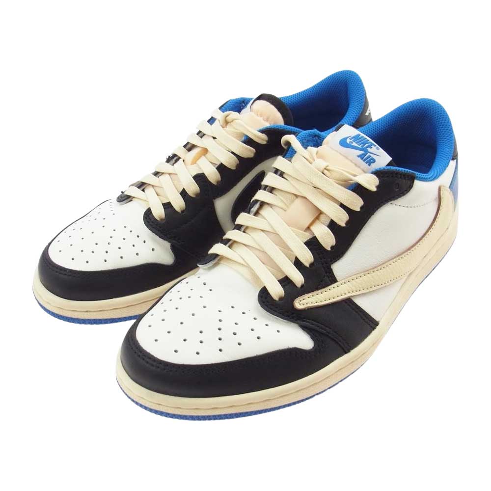 NIKE ナイキ DM7866-140 Travis Scott トラヴィススコット Fragment Design フラグメントデザイン Air Jordan 1 Low エアジョーダン ロー ホワイト系 ブルー系 25cm【中古】