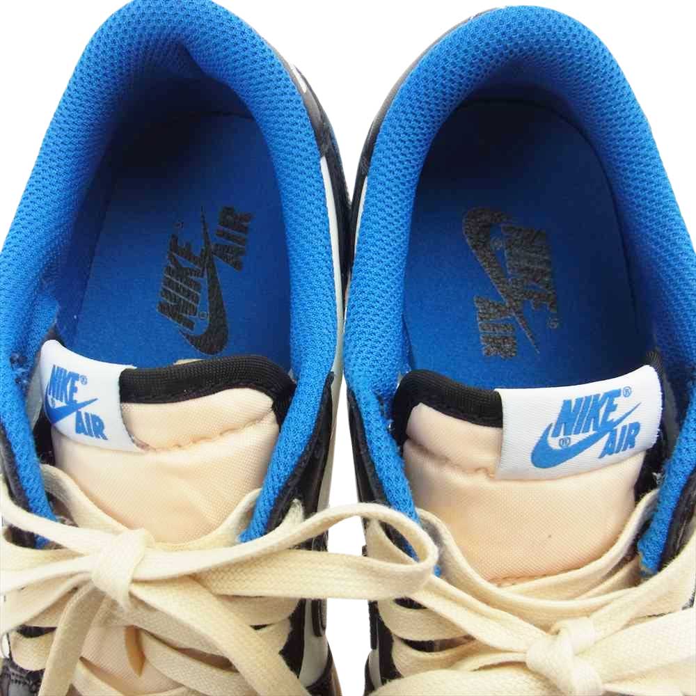 NIKE ナイキ DM7866-140 Travis Scott トラヴィススコット Fragment Design フラグメントデザイン Air Jordan 1 Low エアジョーダン ロー ホワイト系 ブルー系 25cm【中古】