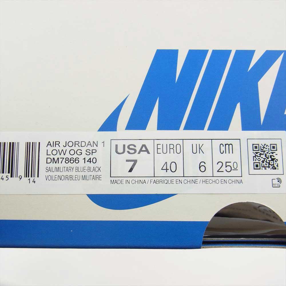 NIKE ナイキ DM7866-140 Travis Scott トラヴィススコット Fragment Design フラグメントデザイン Air Jordan 1 Low エアジョーダン ロー ホワイト系 ブルー系 25cm【中古】