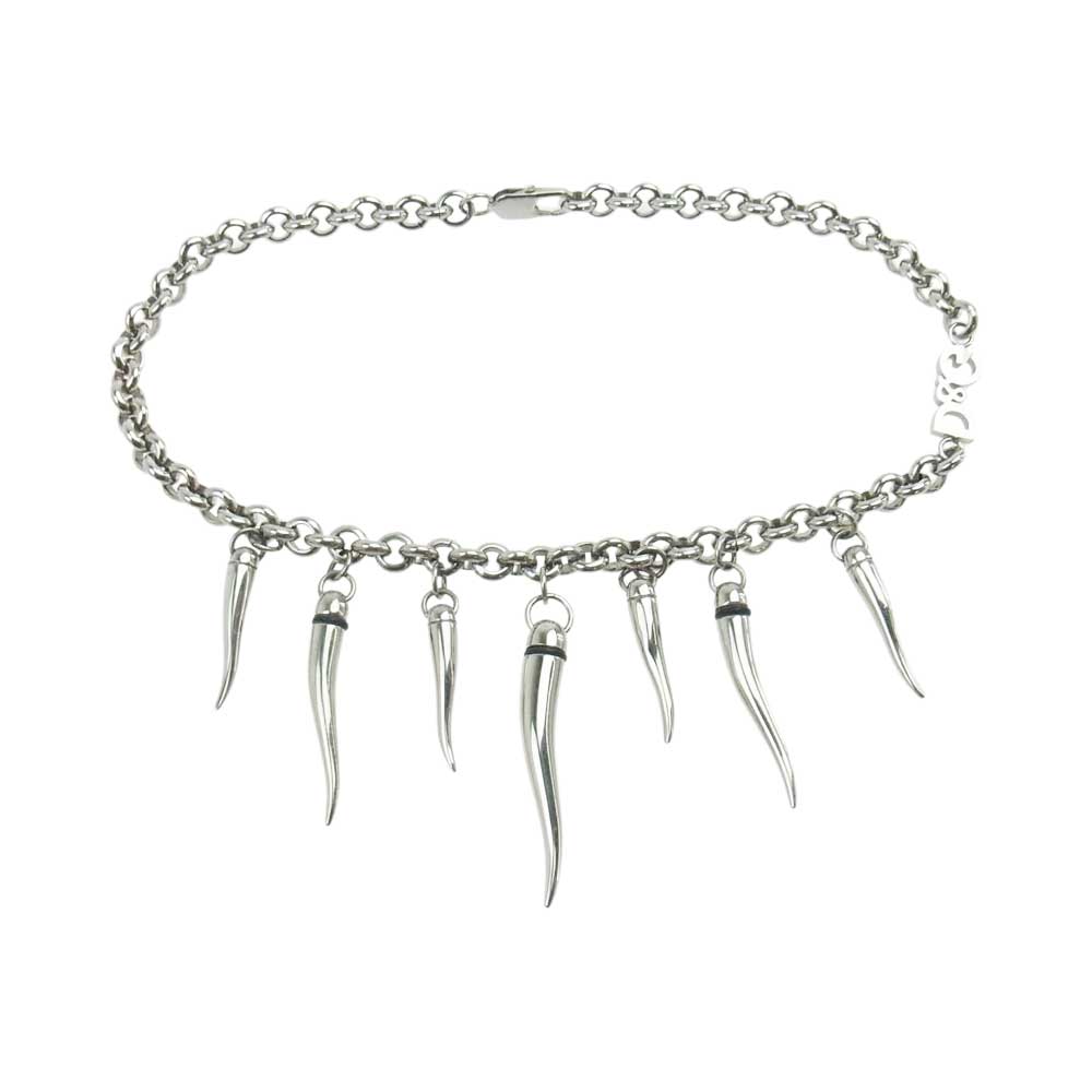 ドルチェ&ガッバーナ コルノ ネックレス チョーカー シルバー系【中古】