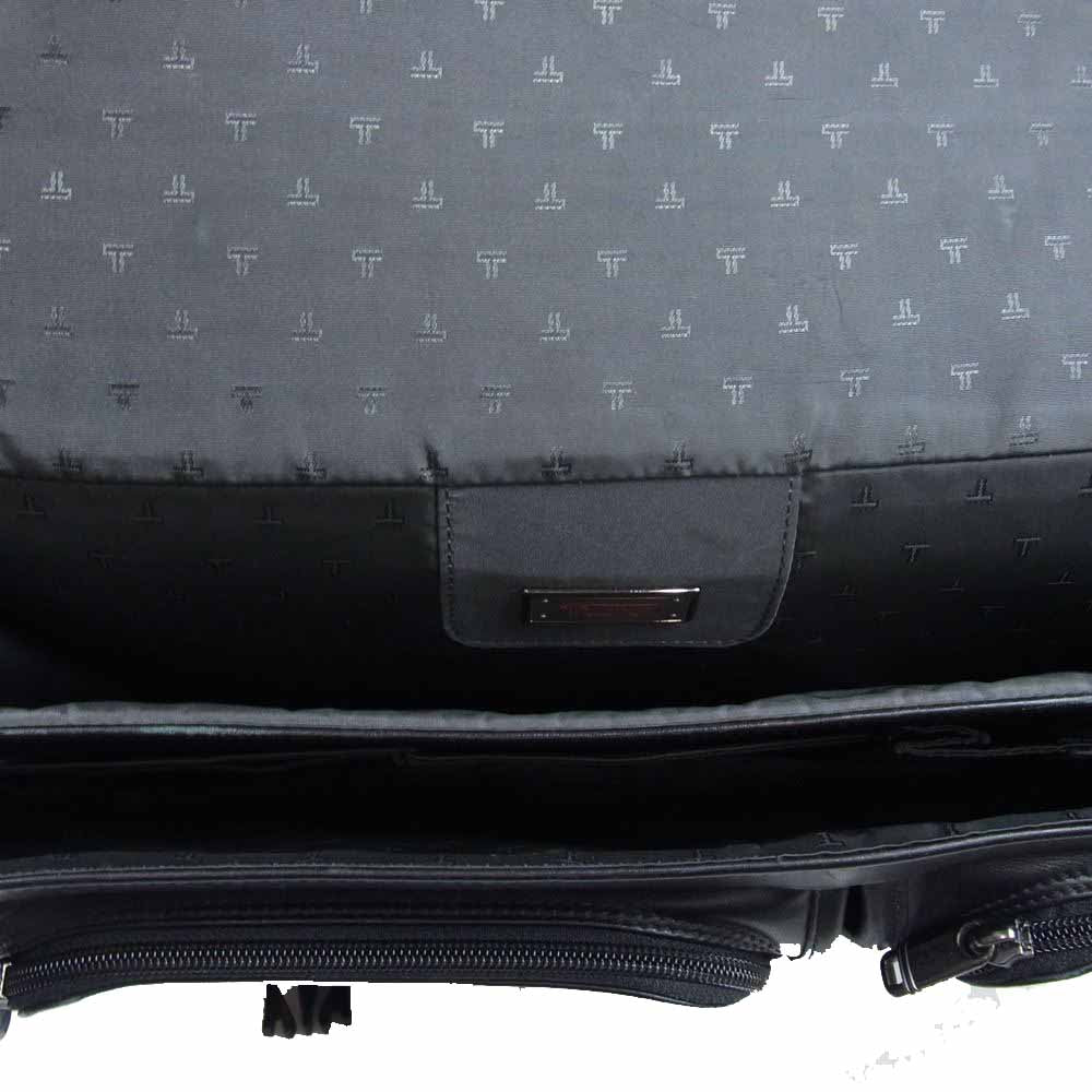 TUMI トゥミ 96171D4 Alpha G.4.4 EXP CP レザー ブリーフ ショルダー ビジネスバッグ ブリーフケース ブラック系【中古】