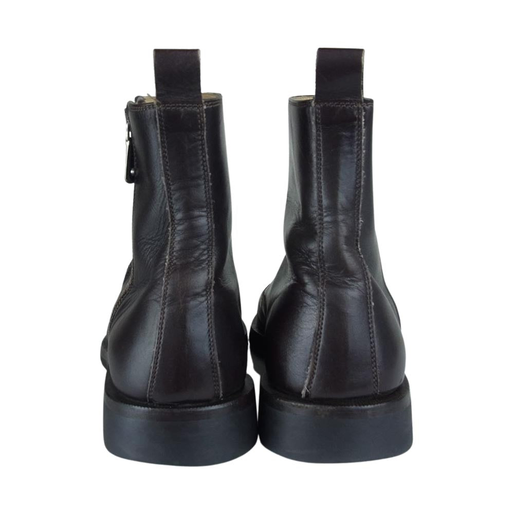 ドルチェ&ガッバーナ 2連 サイド ジップ ブーツ ブラウン系 7.5【中古】