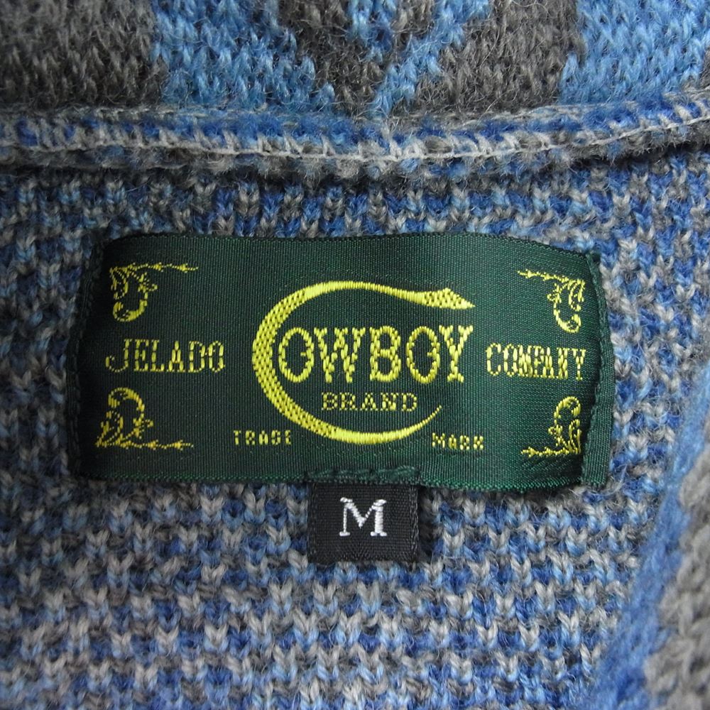 JELADO ジェラード HH33876  ショールカラー ラグナ ウール カーディガン BASIC COLLECTION Lagna Ladys OLD BLUE ブルー系 M【新古品】【未使用】【中古】