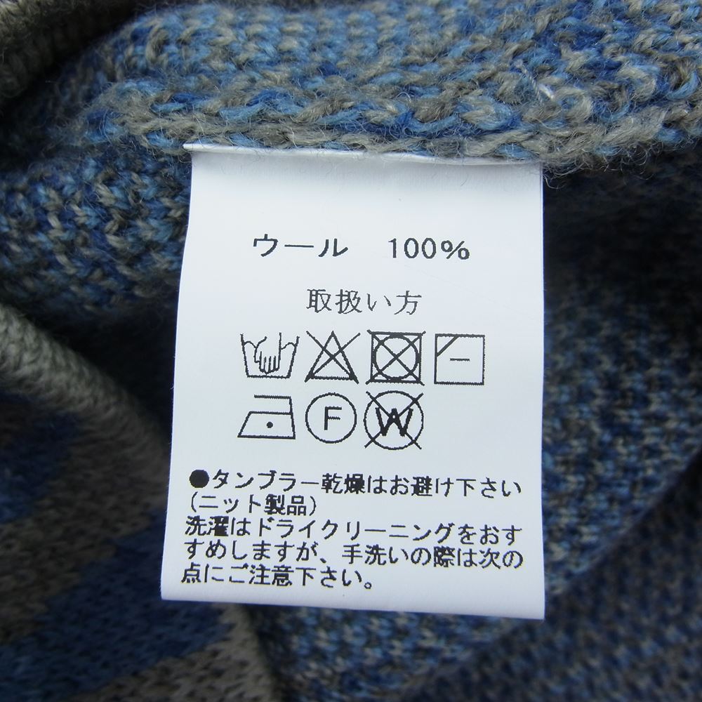 JELADO ジェラード HH33876  ショールカラー ラグナ ウール カーディガン BASIC COLLECTION Lagna Ladys OLD BLUE ブルー系 M【新古品】【未使用】【中古】