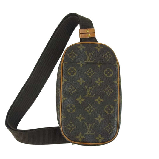 LOUIS VUITTON ルイ・ヴィトン M51870 モノグラム ポシェット ガンジュ 斜め掛け ショルダー バッグ ブラウン系【中古】