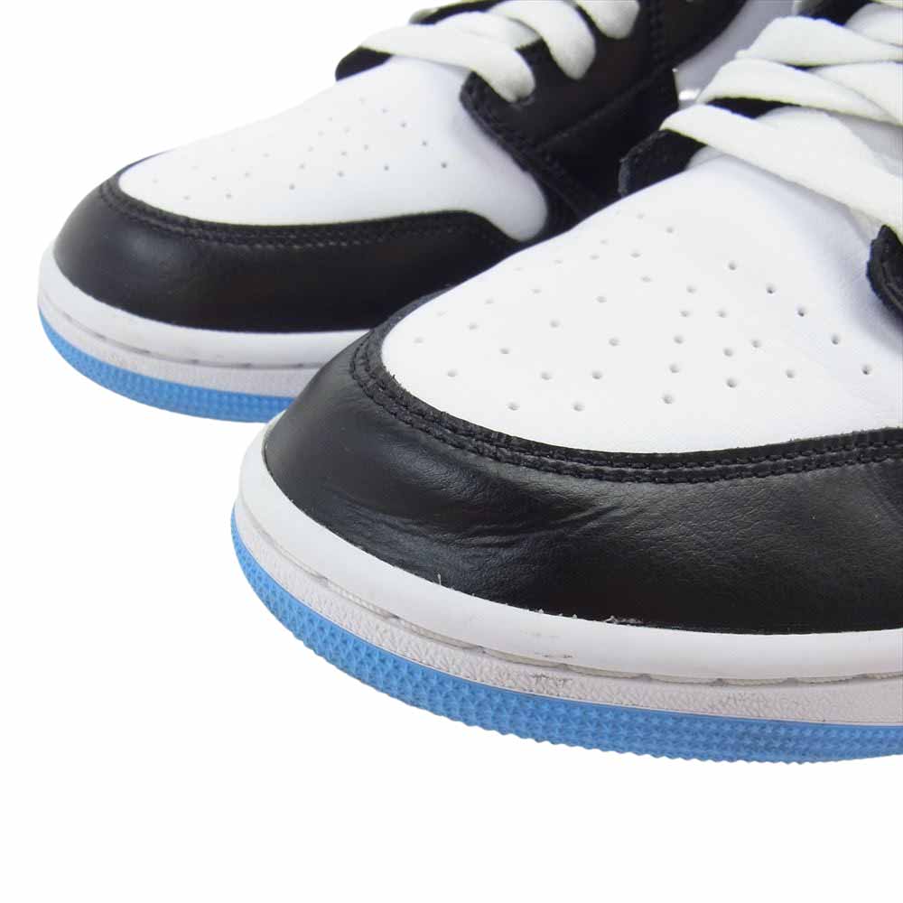 NIKE ナイキ BQ6472-102 WMNS AIR JORDAN 1 MID エア ジョーダン ミッド スニーカー ブラック系 ライトブルー系 US12(29.0cm)【中古】