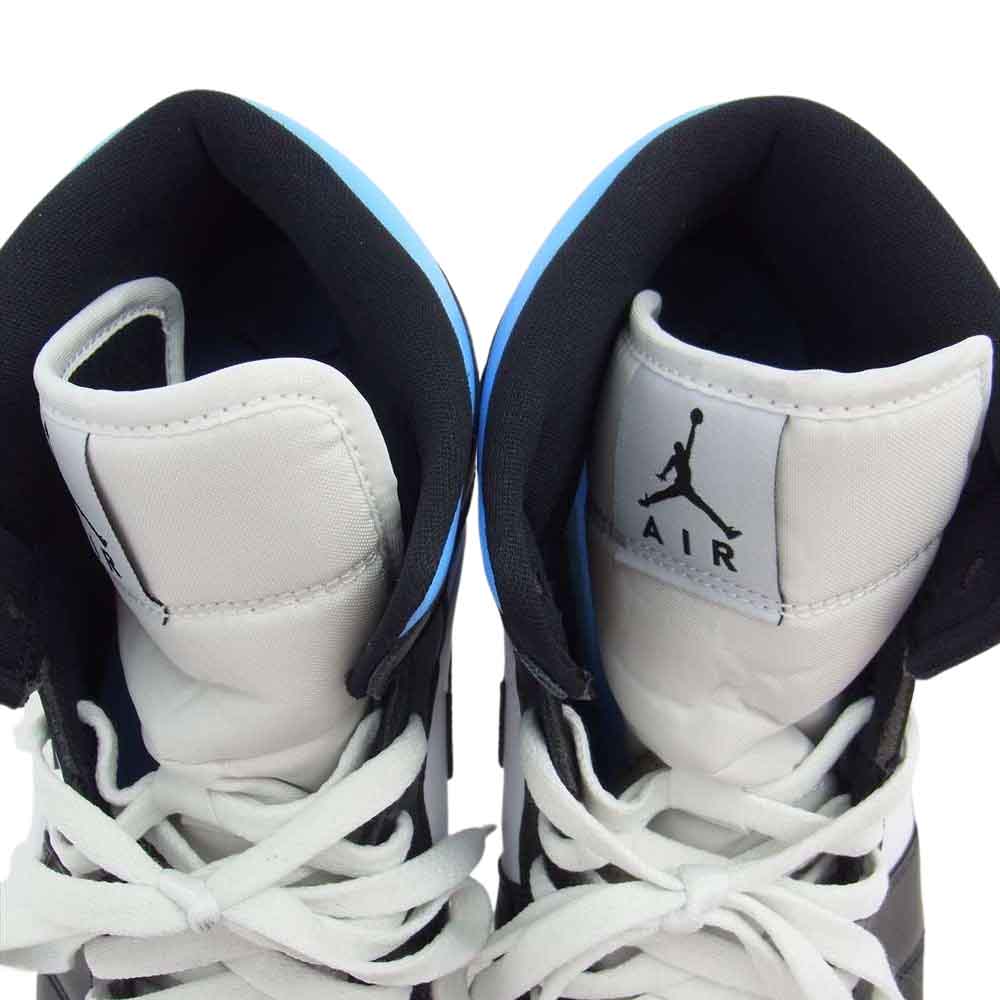NIKE ナイキ BQ6472-102 WMNS AIR JORDAN 1 MID エア ジョーダン ミッド スニーカー ブラック系 ライトブルー系 US12(29.0cm)【中古】