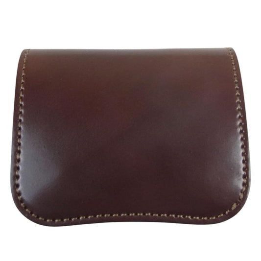 WILDSWANS ワイルドスワンズ kf-003 LACONIC ホーウィン社製 PALM シェル コードバン サドルプルアップ レザー ミニ ウォレット 二つ折り 小銭入れ付 財布 ブラウン系【美品】【中古】