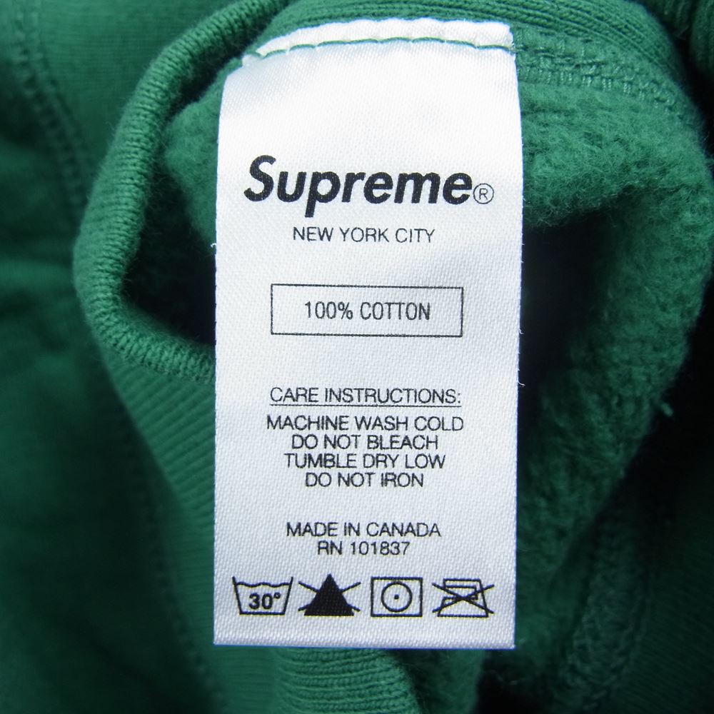 Supreme シュプリーム 21SS KAWS Chalk Logo Hooded Sweatshirt カウズ チョーク ボックスロゴ フーデッド スウェットシャツ パーカー フーディ グリーン系 L【中古】