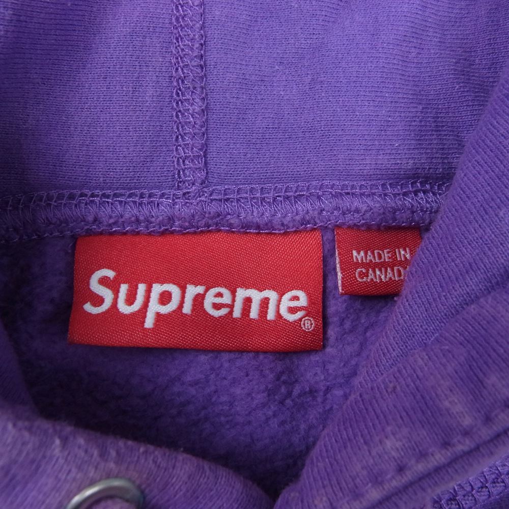 Supreme シュプリーム 18AW Classic Script Hooded Sweatshirt クラシック スクリプト スウェット パーカー パープル系 L【中古】