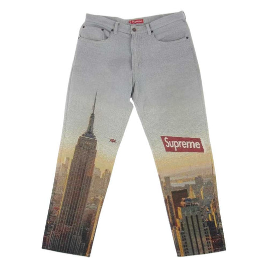 Supreme シュプリーム 20AW Aerial Tapestry Regular Jean エアリアル タペストリー レギュラー ジーンズ デニムパンツ インディゴブルー系 34【中古】
