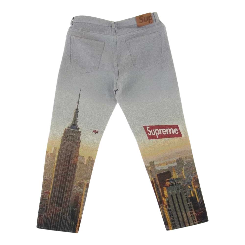 Supreme シュプリーム 20AW Aerial Tapestry Regular Jean エアリアル タペストリー レギュラー ジーンズ デニムパンツ インディゴブルー系 34【中古】
