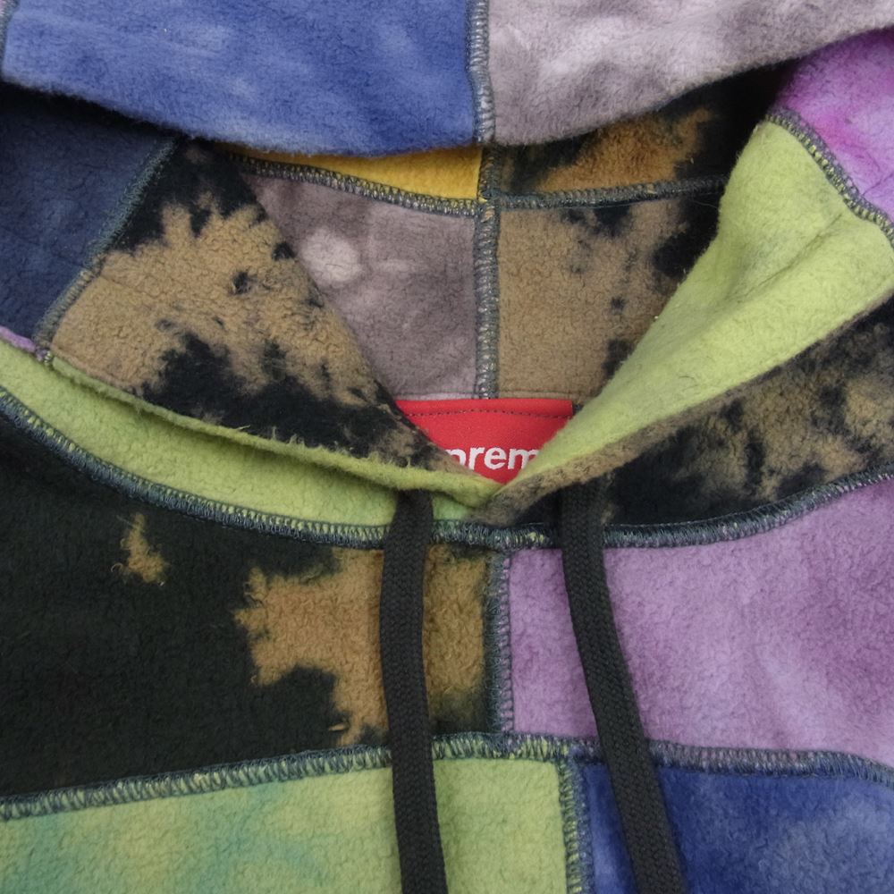 Supreme シュプリーム 19SS Patchwork Tie Dye Hooded Sweatshirt パッチワーク タイダイ フーディー プルオーバーパーカー マルチカラー マルチカラー系 L【中古】