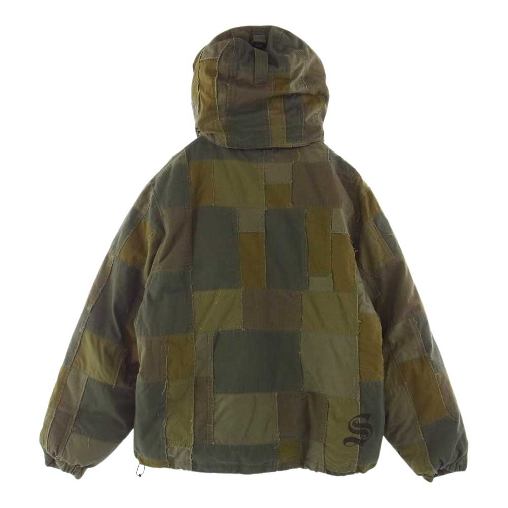 Supreme シュプリーム 21AW JUNYA WATANABE COMME des GARCONS MAN Patchwork Puffy Jacket コムデギャルソン ジュンヤワタナベマン パッチワーク パフィー ジャケット  カーキ系 L【中古】