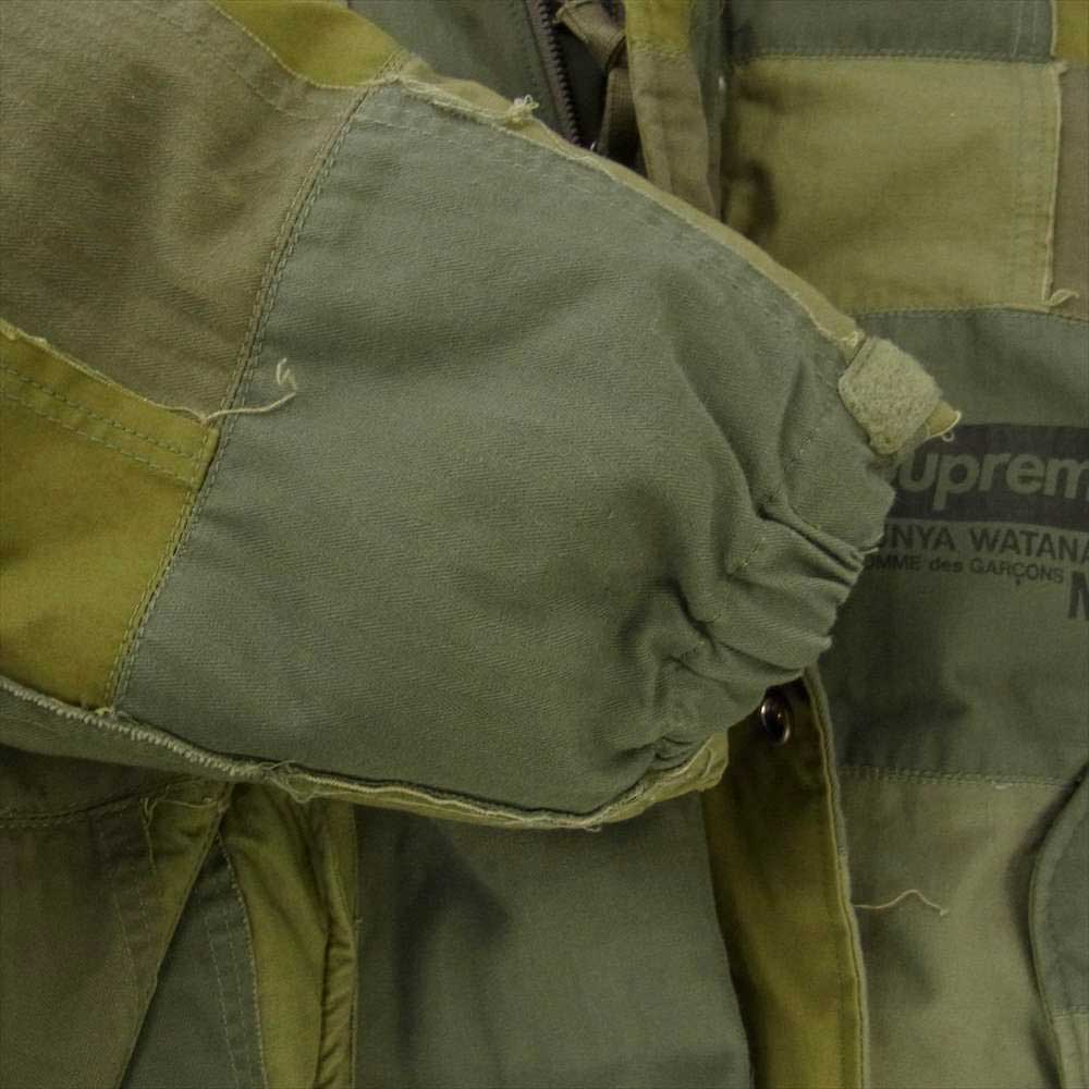 Supreme シュプリーム 21AW JUNYA WATANABE COMME des GARCONS MAN Patchwork Puffy Jacket コムデギャルソン ジュンヤワタナベマン パッチワーク パフィー ジャケット  カーキ系 L【中古】