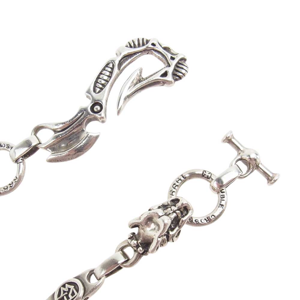 TRAVIS WALKER トラヴィスワーカー ギャラ付き New Hook 2Gargoyles & Meat Links Wallet Chain ニューフック 2ガーゴイル ミートリンク ウォレットチェーン シルバー系【中古】