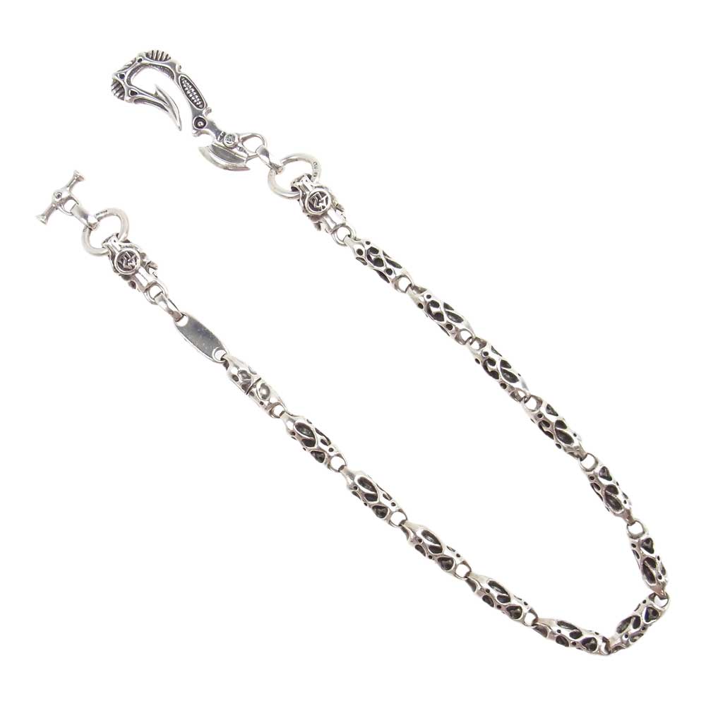 TRAVIS WALKER トラヴィスワーカー ギャラ付き New Hook 2Gargoyles & Meat Links Wallet Chain ニューフック 2ガーゴイル ミートリンク ウォレットチェーン シルバー系【中古】