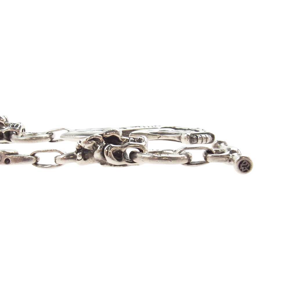TRAVIS WALKER トラヴィスワーカー ギャラ付き New Hook 2Gargoyles & Meat Links Wallet Chain ニューフック 2ガーゴイル ミートリンク ウォレットチェーン シルバー系【中古】