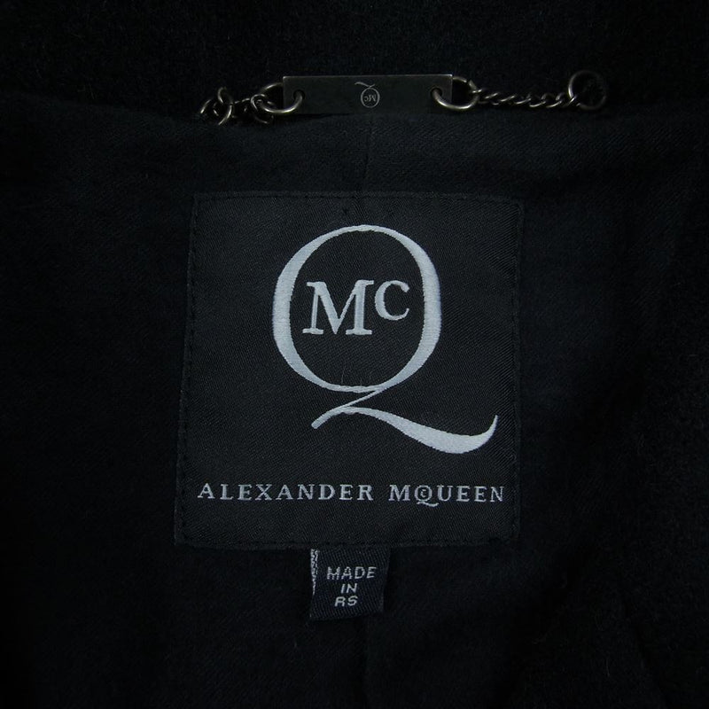 Alexander McQueen アレキサンダーマックイーン ウール Pコート ブラック系 48【中古】