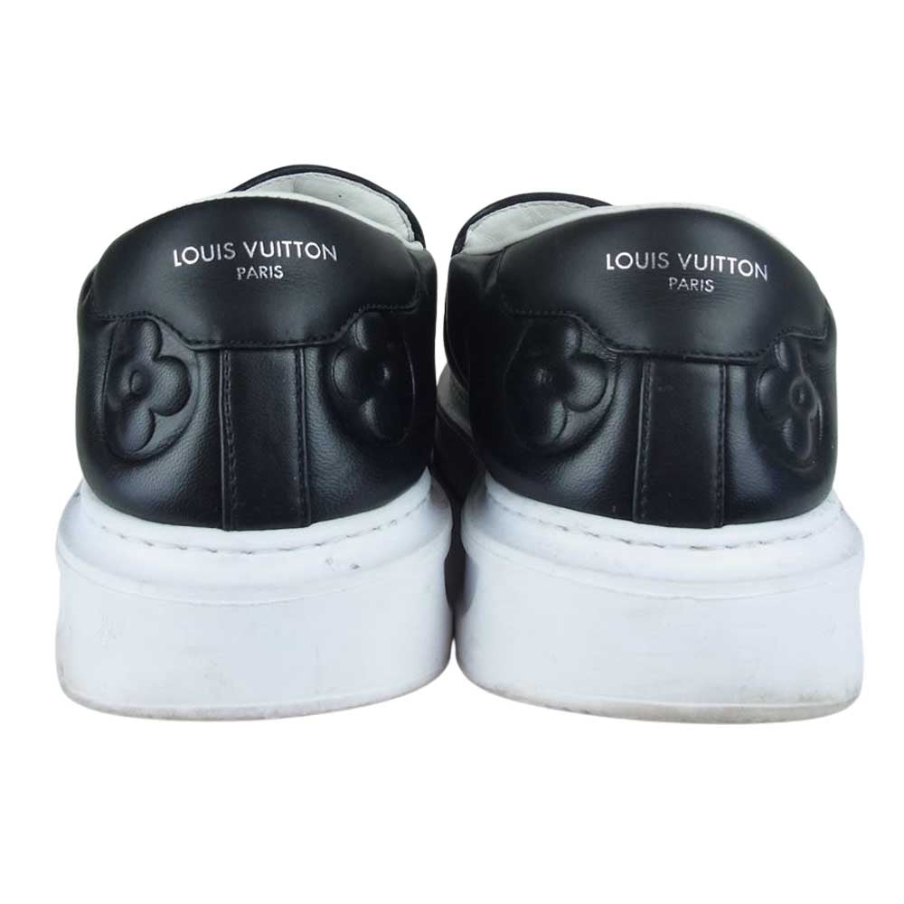 LOUIS VUITTON ルイ・ヴィトン モノグラム ビバリーヒルズ ライン スリッポン スニーカー ブラック系 7.5【中古】