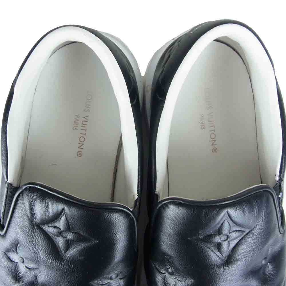 LOUIS VUITTON ルイ・ヴィトン モノグラム ビバリーヒルズ ライン スリッポン スニーカー ブラック系 7.5【中古】