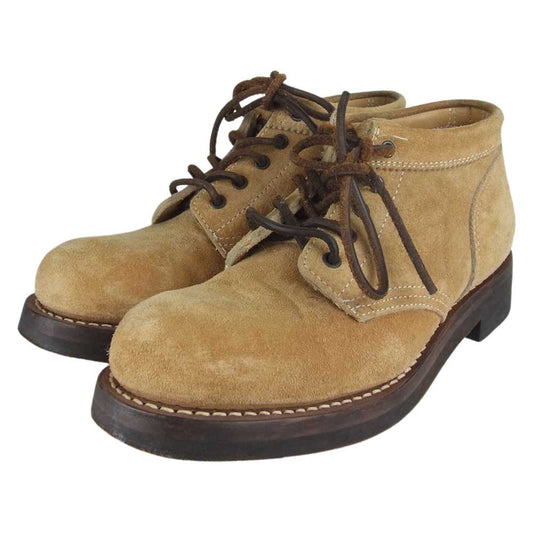 ローリングダブトリオ  COUPEN コペン ミッドカット ワーク ブーツ ベージュ系 実寸27.0cm程度※サイズ表記無しの為【中古】