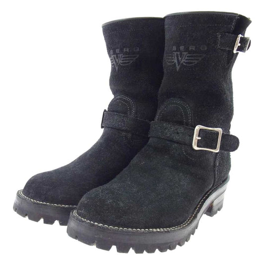 VIBERG ヴァイバーグ ブラックラフアウト レザー エンジニア ブーツ  ブラック系 26.5cm【中古】