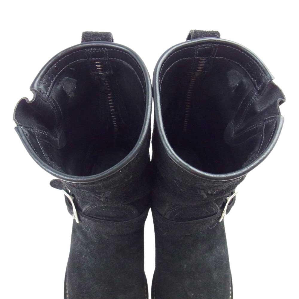 VIBERG ヴァイバーグ ブラックラフアウト レザー エンジニア ブーツ  ブラック系 26.5cm【中古】