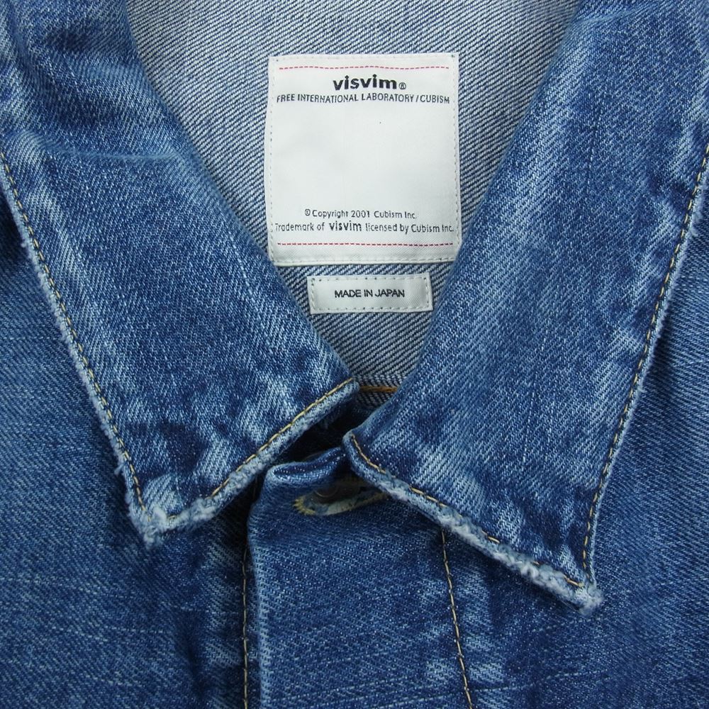 VISVIM ビズビム 18SS 0118105006003 SS 101 JKT DAMAGED デニム ジャケット インディゴブルー系 3【中古】