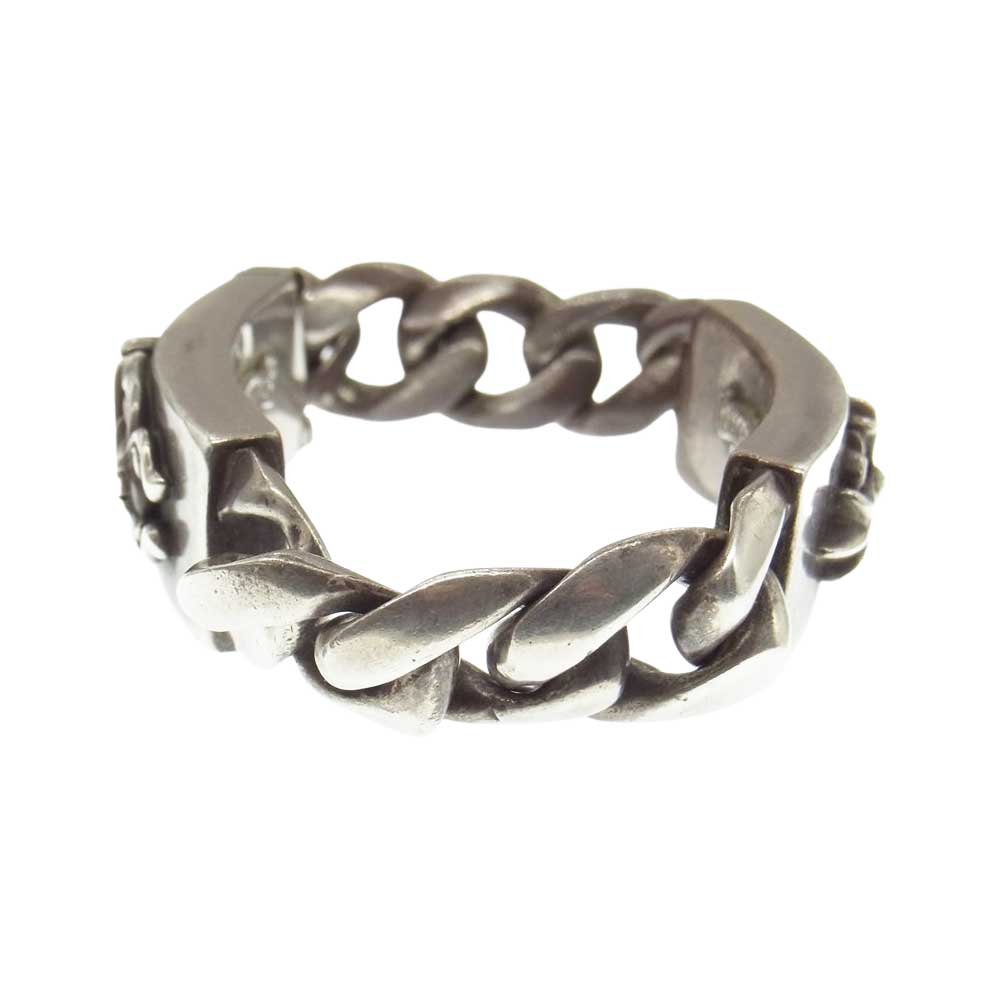 CHROME HEARTS クロムハーツ（原本無） ID DBL FLRL DGGR ダブル ID フローラル ダガー ブレスレット シルバー系【中古】