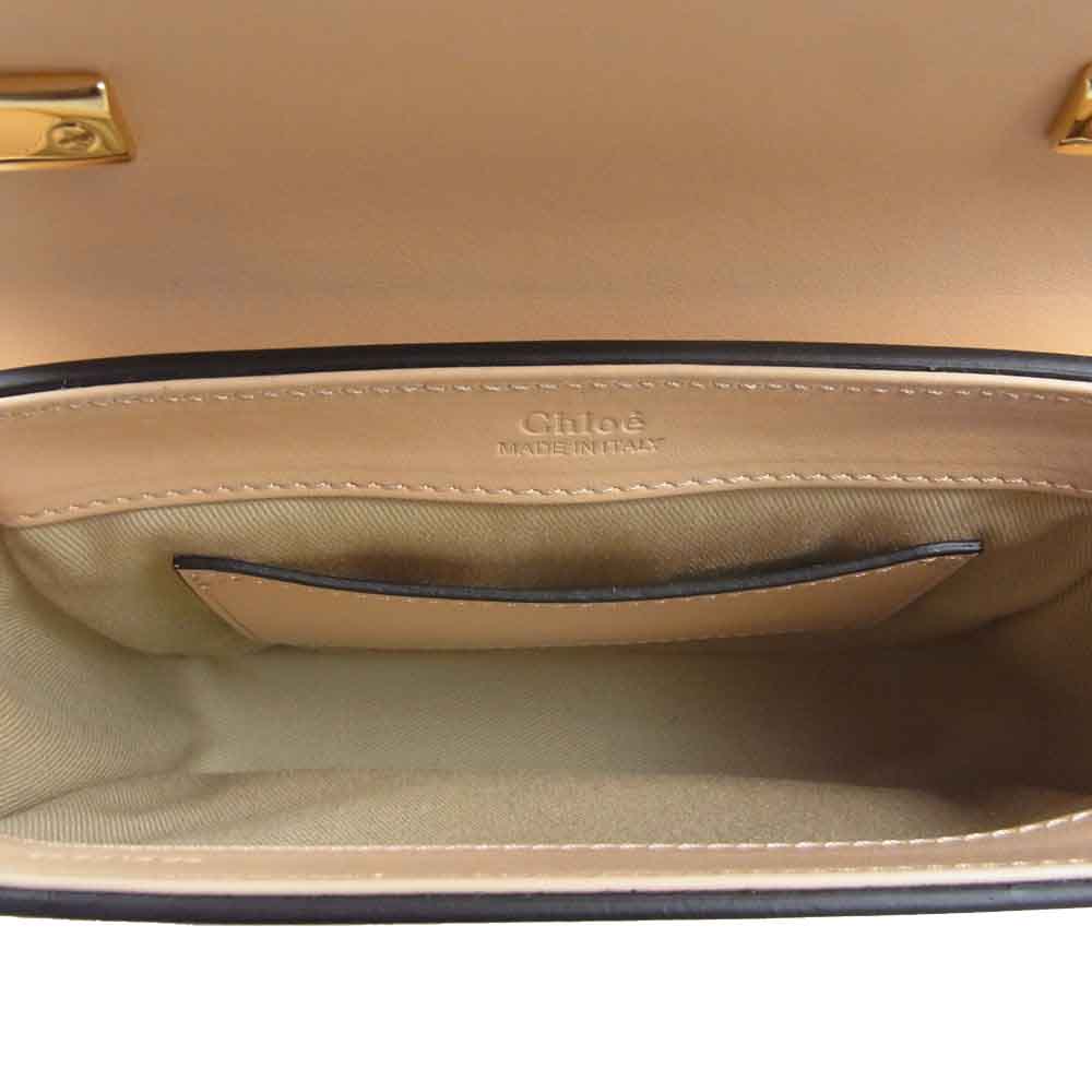 Chloe クロエ CHC19AS193 クロエシー レザー ショルダー バッグ ベージュ系【中古】