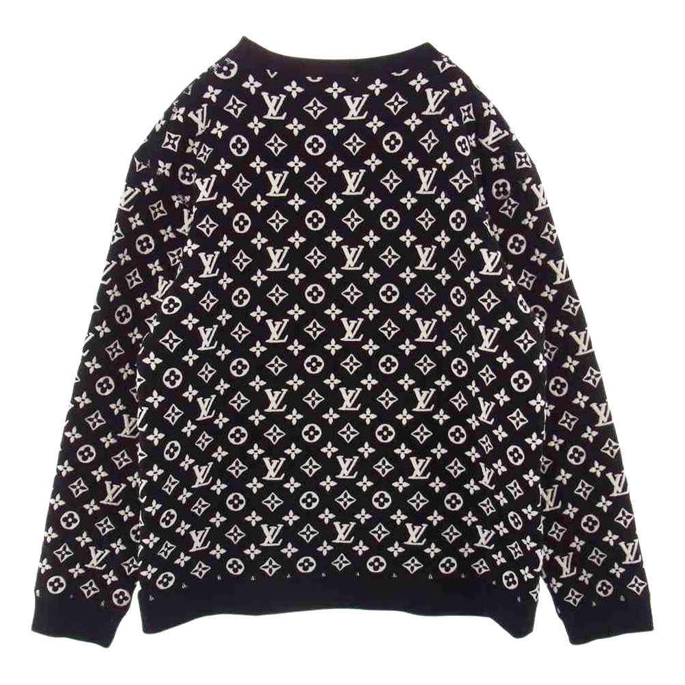 LOUIS VUITTON ルイ・ヴィトン 20SS フルモノグラムジャガード スウェット ブラック系 4L【中古】
