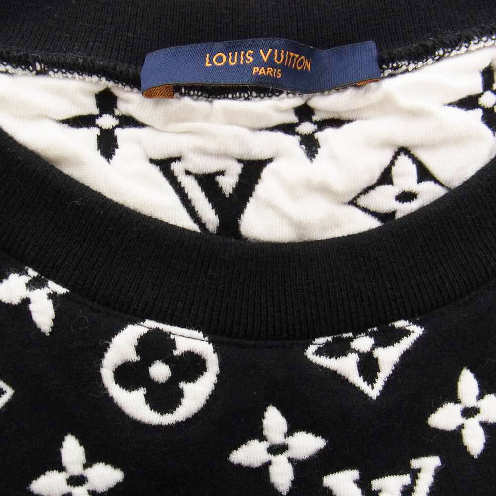 LOUIS VUITTON ルイ・ヴィトン 20SS フルモノグラムジャガード スウェット ブラック系 4L【中古】