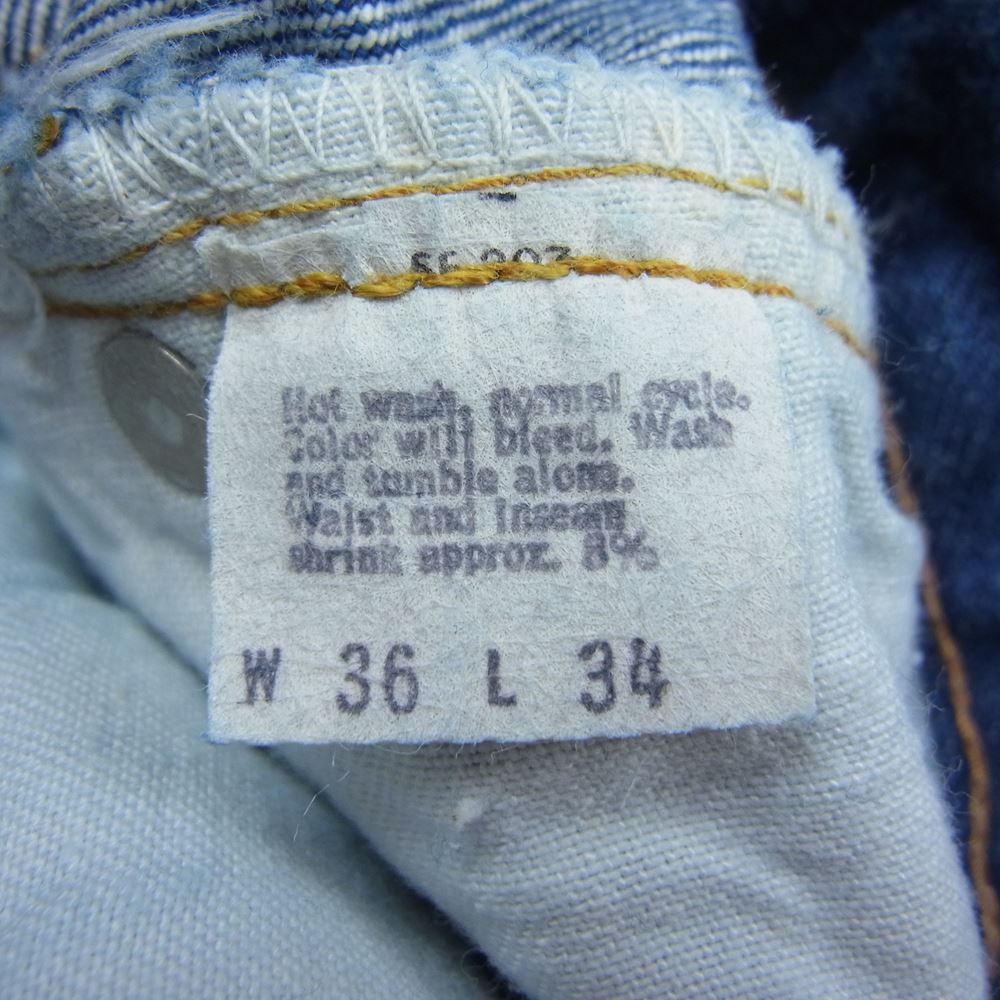 Levi's リーバイス ヴィンテージ オリジナル 501 66後期 small e デニム パンツ フラッシャー付属 インディゴブルー系 36【中古】