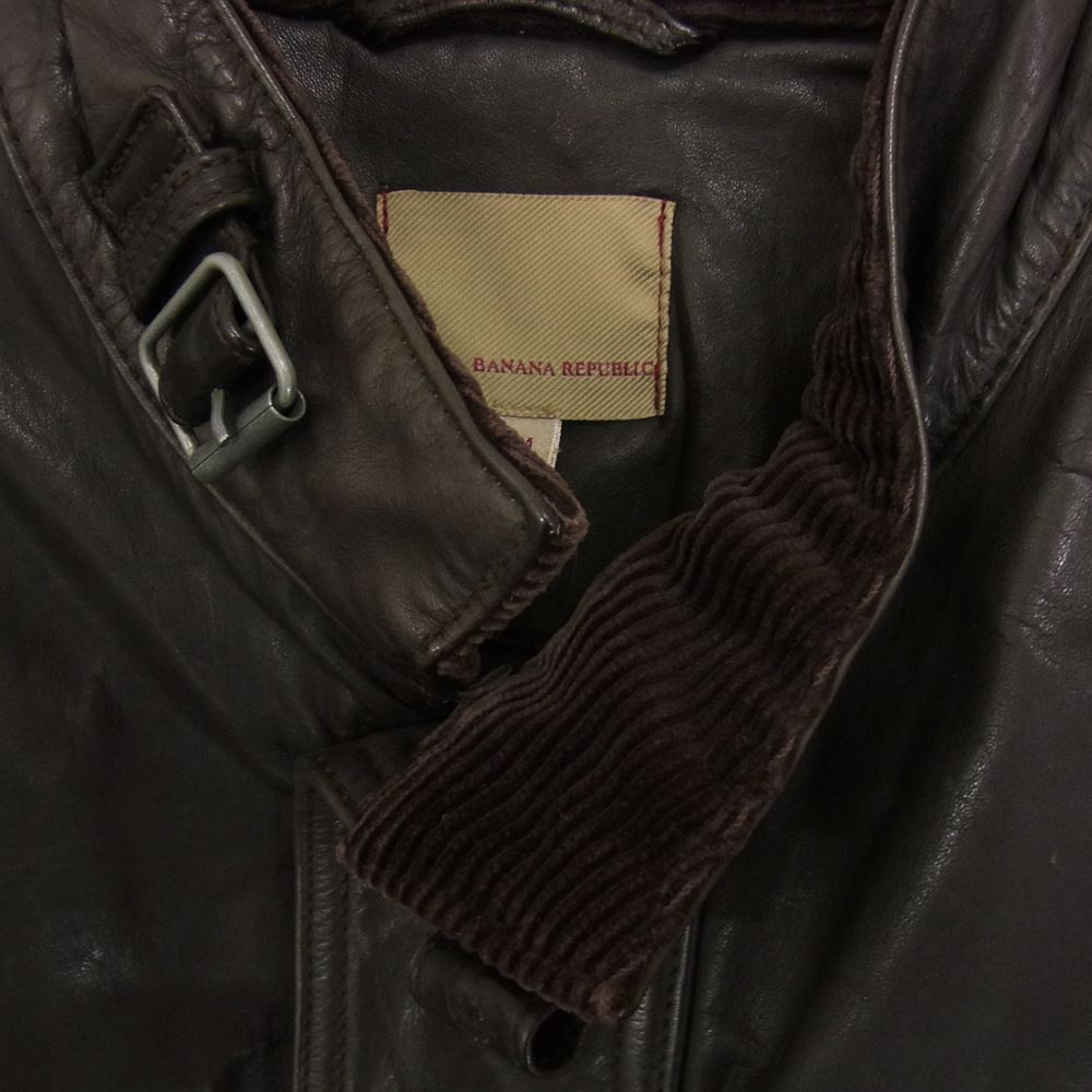 バナナリパブリック レザー ライダース モーターサイクル バイカー ジャケット ブラウン系 M【中古】