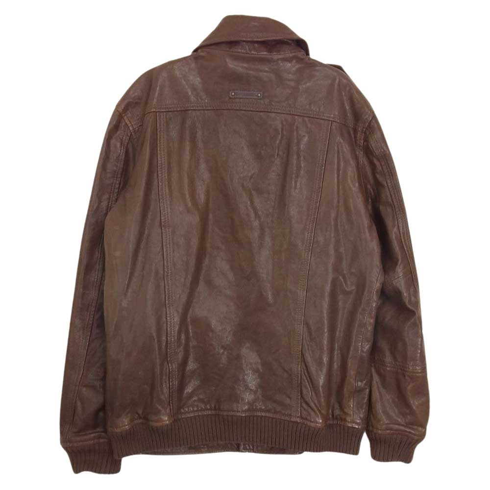 DIESEL ディーゼル ラム レザー ジャケット ブラウン系 S【中古】