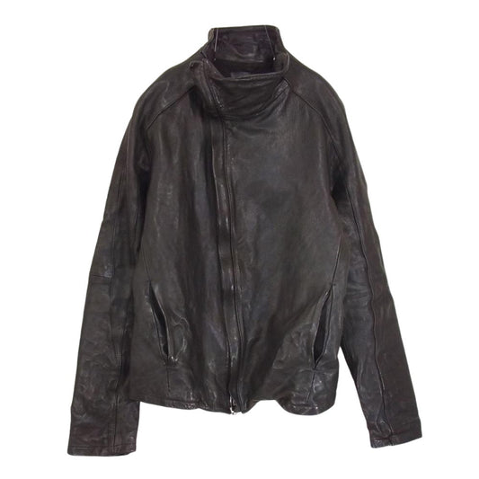 エムエヌ ラスト シングル レザー ジャケット ブラック系 3【中古】