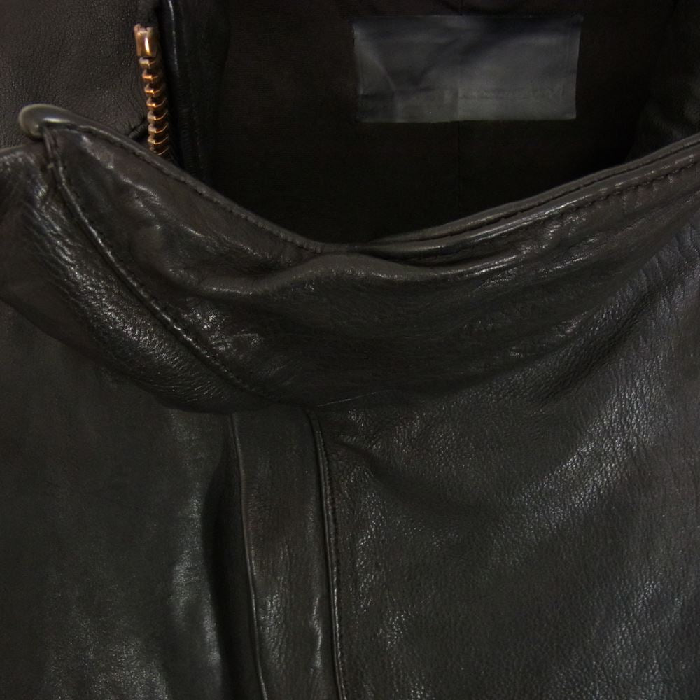 エムエヌ ラスト シングル レザー ジャケット ブラック系 3【中古】