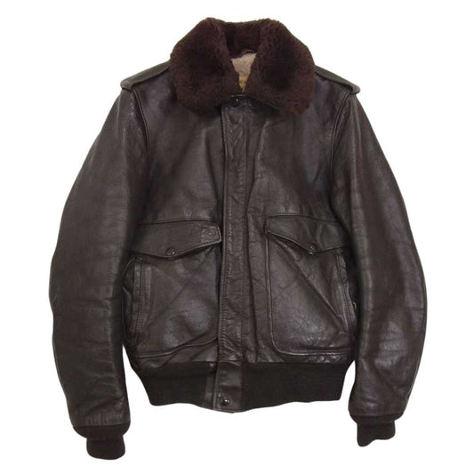 schott ショット TYPE G-1 レザーフライト ジャケット ブラウン系 36【中古】