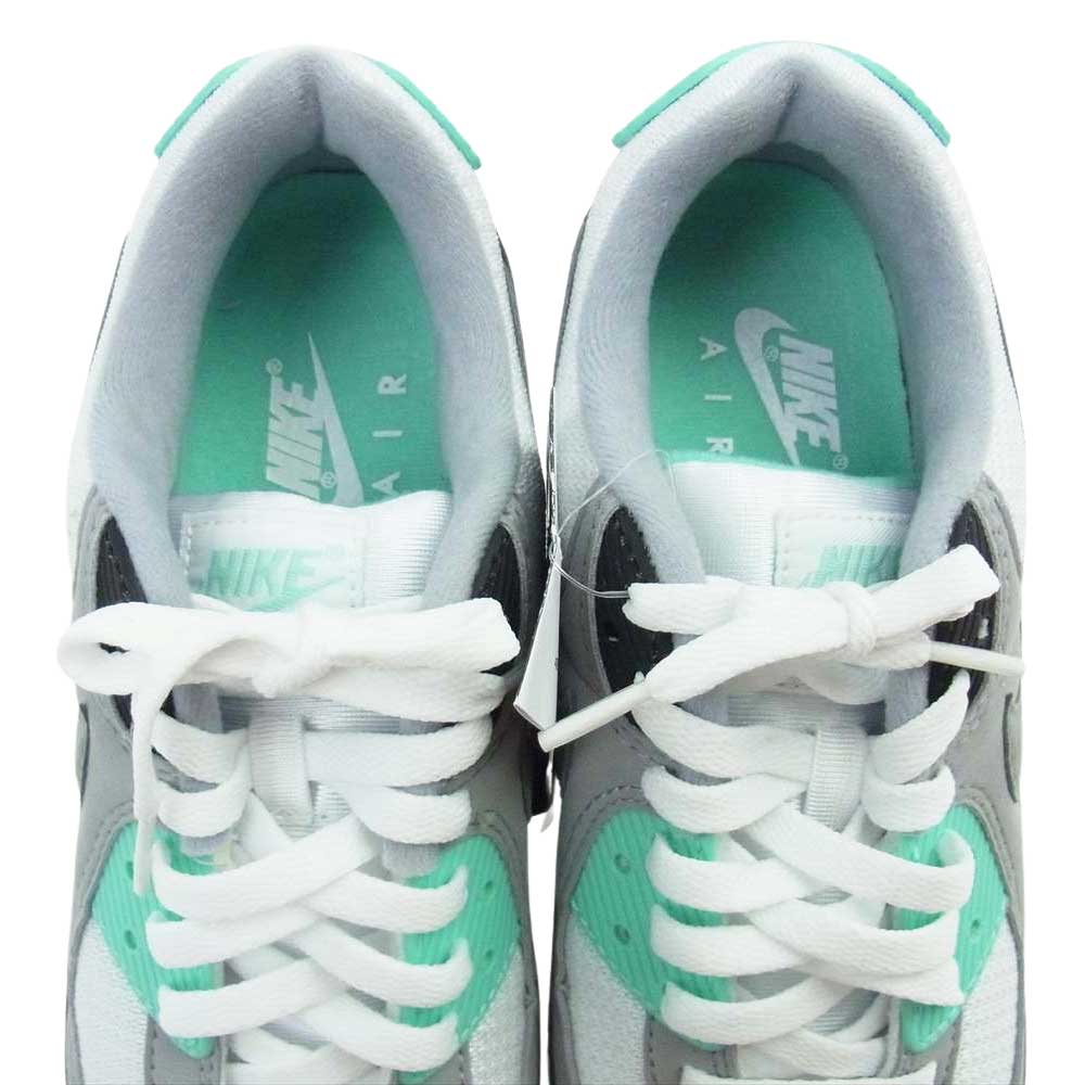 NIKE ナイキ CD0881-100 AIR MAX 90 WHITE PARTICLE GREY HYPER TURQUOISE エアー マックス スニーカー  ホワイト系 ライトグリーン系 25.5cm【新古品】【未使用】【中古】