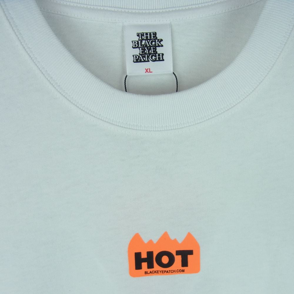 ブラックアイパッチ BEPFW21TE07 HOTロゴ TEE 半袖 Tシャツ ホワイト系 WHITE XL【新古品】【未使用】【中古】
