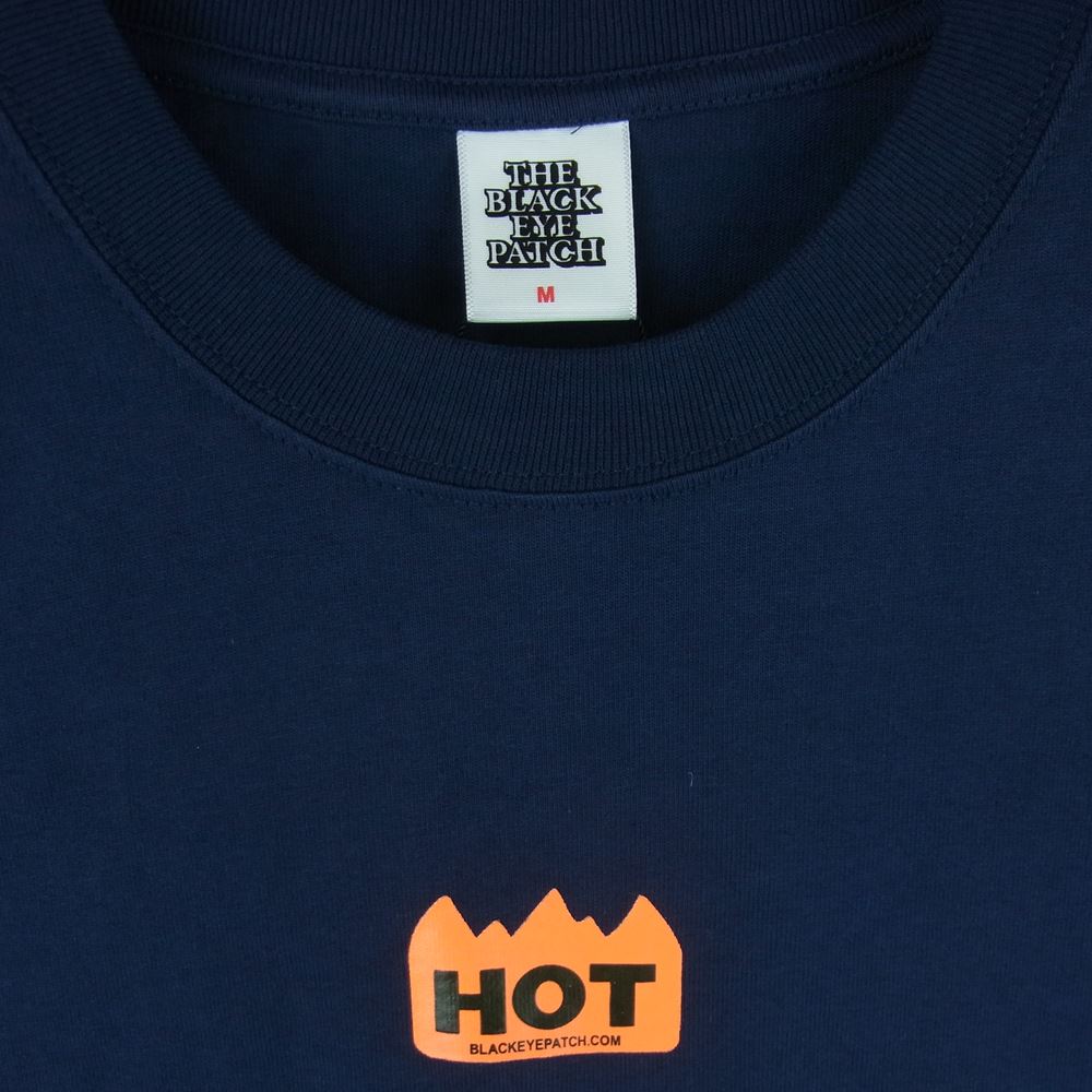 ブラックアイパッチ BEPFW21TE07 HOTロゴ TEE 半袖 Tシャツ ネイビー系 NAVY M【新古品】【未使用】【中古】