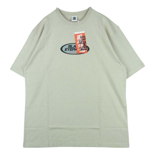 ブラックアイパッチ BEPSS22TE04 REFLECTOR JEANS LOGO TEE 半袖 Tシャツ ベージュ系 SAND XL【新古品】【未使用】【中古】